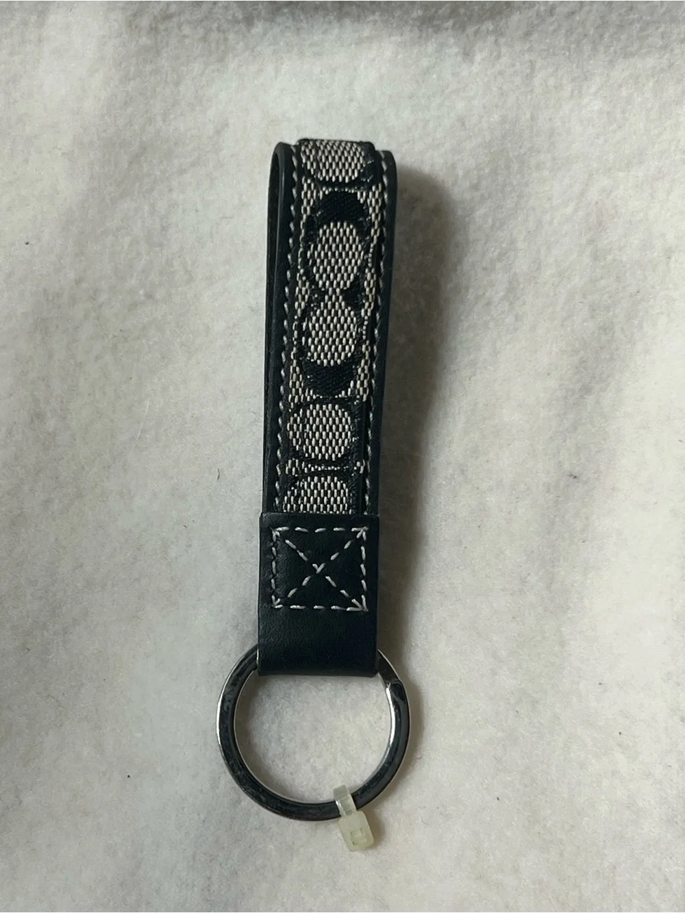 Vintage Coach Signature Canvas Loop Key Fob NWOT